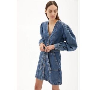 NWT Jonathan Simkai belted denim mini dress